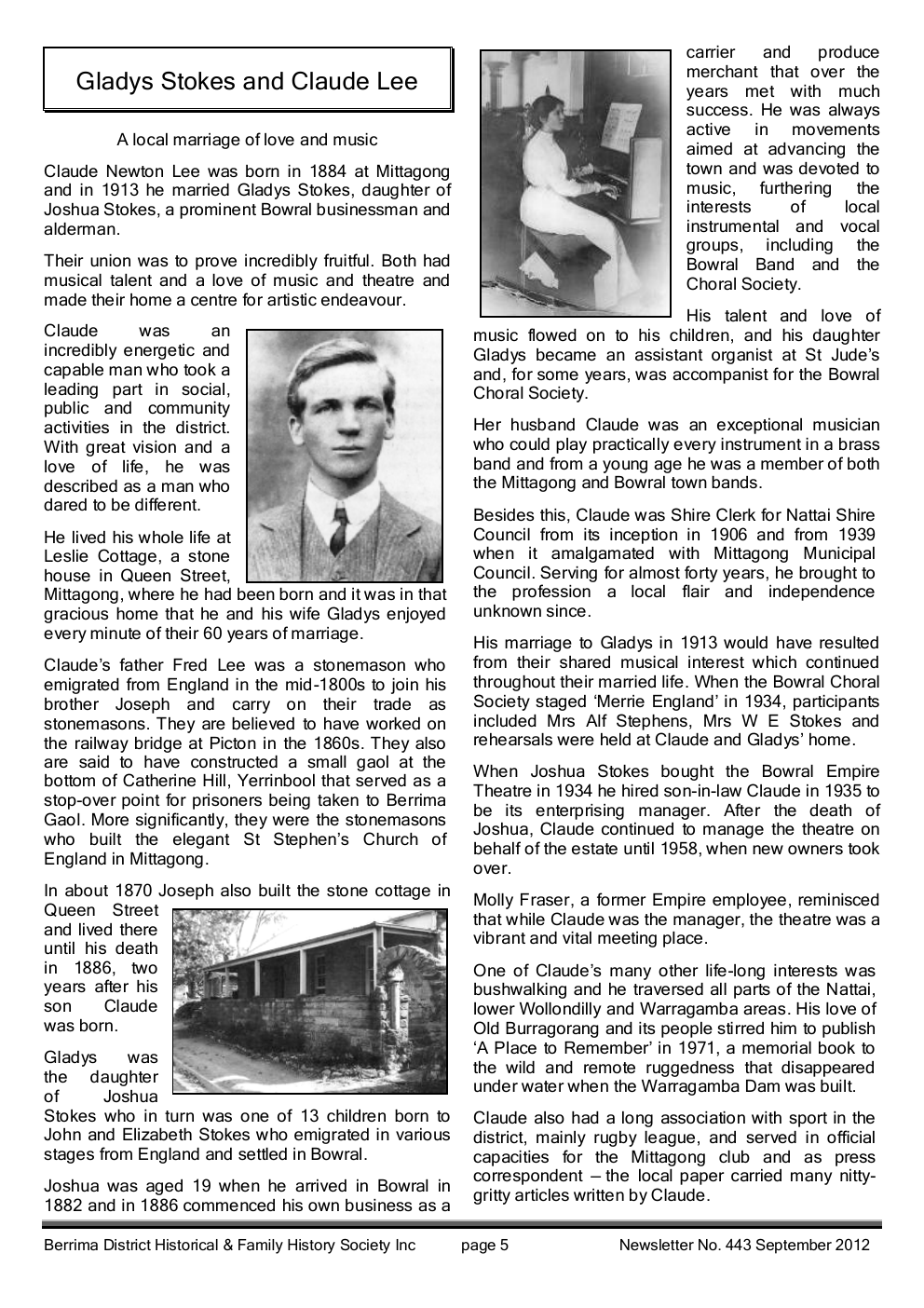 Society biography, pages 5-6